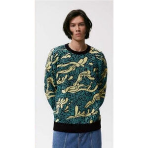 Faes x Zara Collab Crew Neck Long Sleeve Knit Sweater Mens Size Medium